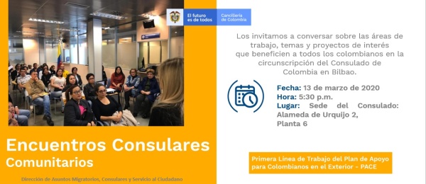 Primer encuentro consular comunitario del consulado de Colombia en Bilbao