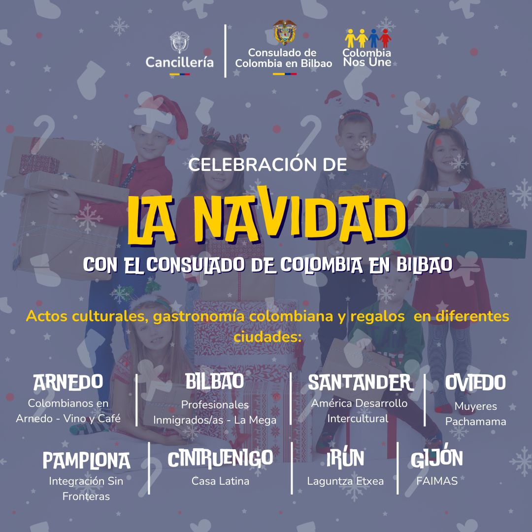 Consulado de Colombia en Bilbao celebra la Navidad con las familias de la circunscripción