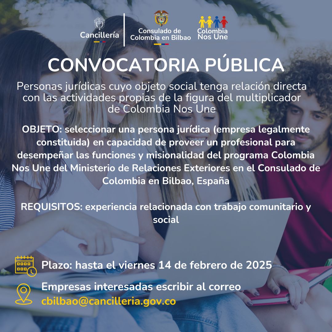 CONVOCATORIA PÚBLICA PARA MULTIPLICADOR BILBAO