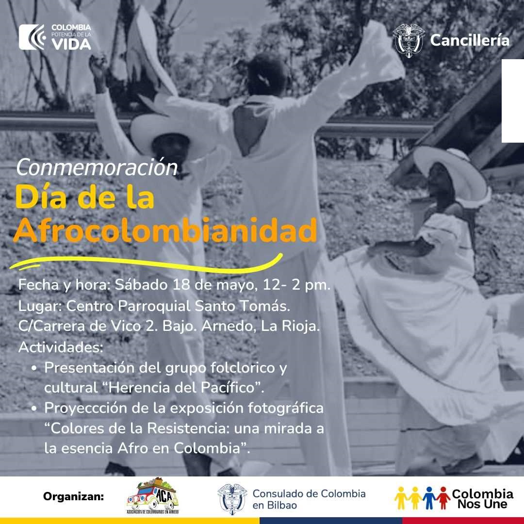 Consulado de Colombia en Bilbao invita a conmemorar el Día de la afrocolombianidad este 18 de mayo de 2024