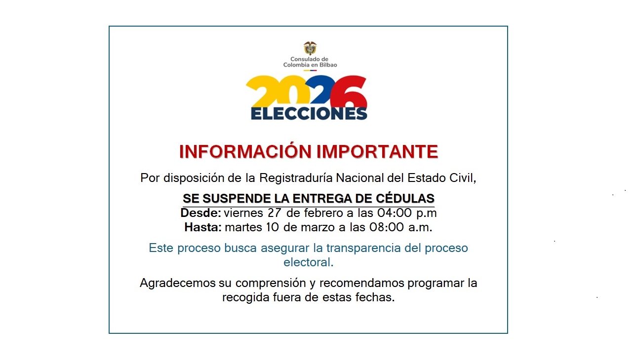 Elecciones 2026: suspensión de entrega de cédulas