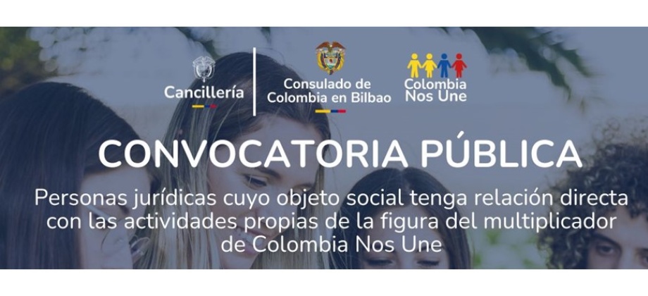 Convocatoria pública para una persona jurídica (empresa legalmente constituida) con experiencia en trabajo social y comunitario