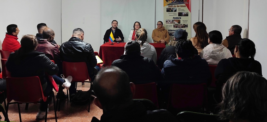 Consulado en Bilbao sostiene encuentro consular comunitario con las asociaciones de colombianos en La Rioja