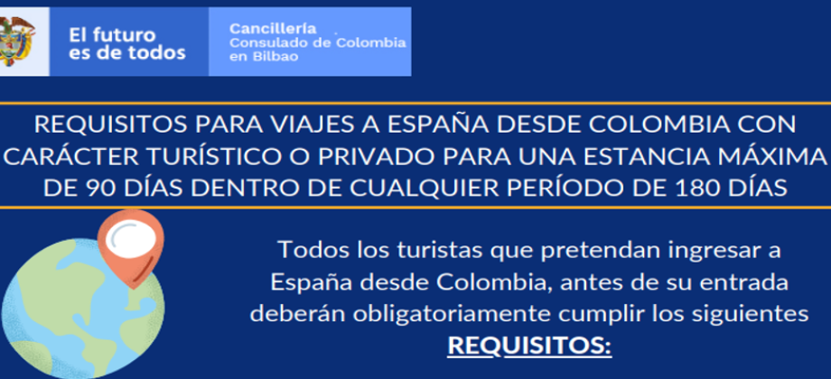 REQUISITOS PARA VIAJES A ESPAÑA DESDE COLOMBIA