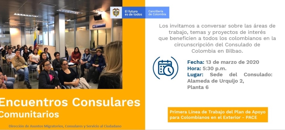 Primer encuentro consular comunitario del consulado de Colombia en Bilbao