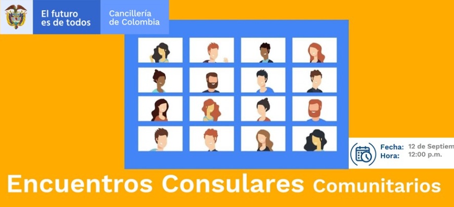 El 12 de septiembre se realizará el Encuentro Consular Comunitario organizado por el Consulado de Colombia 