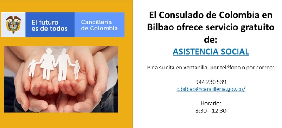 El Consulado de Colombia en Bilbao ofrece servicio de asistencia social
