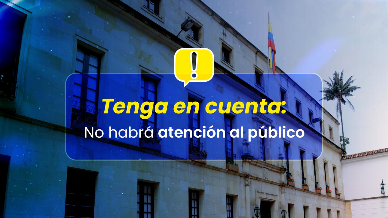 20 de julio y 7 de agosto de 2026 no habrá atención al público en el Consulado de Colombia en Bilbao