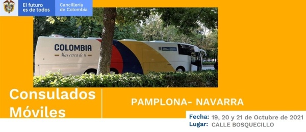  Jornada de Consulado Móvil en Pamplona, Navarra del 19 al 21 de octubre