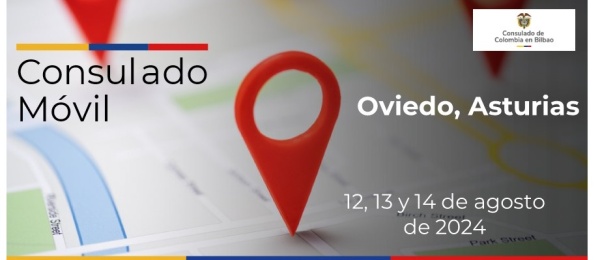 Consulado Móvil en Oviedo - Agosto 12, 13 y 14 de 2024
