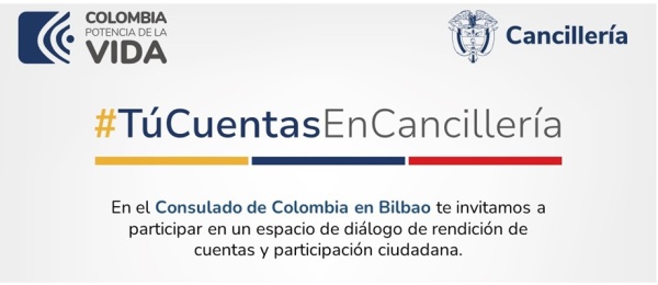 Participa de la rendición de cuentas que realizará el Consulado de Colombia en Bilbao este 16 de noviembre