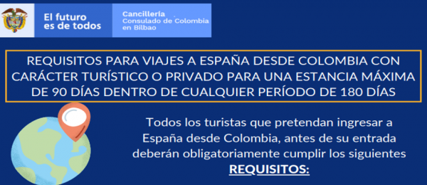 REQUISITOS PARA VIAJES A ESPAÑA DESDE COLOMBIA